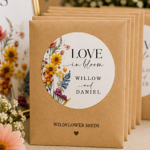 Pressed Flowers Wildflower Boho Wedding Stickers