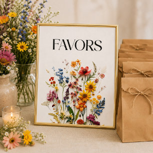 Pressed Flowers Wildflower Cards and Gifts Sign