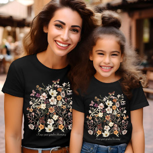 Pressed Flowers Wildflowers Text Cottagecore T-Shirt