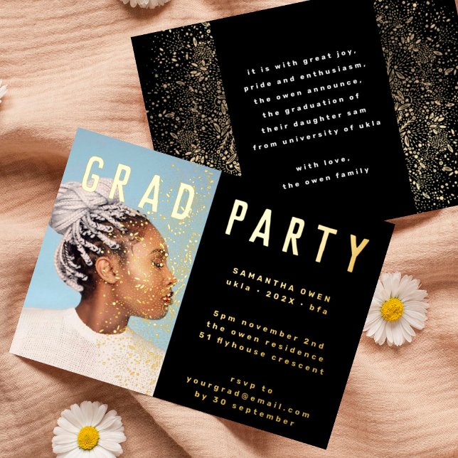 Pressed Gold Elegant Botanicals Grad Photo Party (Creator Uploaded)