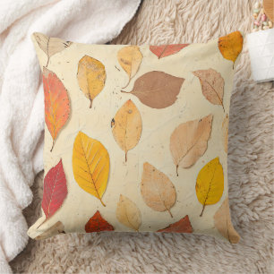 Pressed Leaf Harmony – Vintage Botanical Cushion