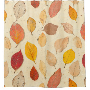 Pressed Leaf Harmony – Vintage Botanical Shower Curtain