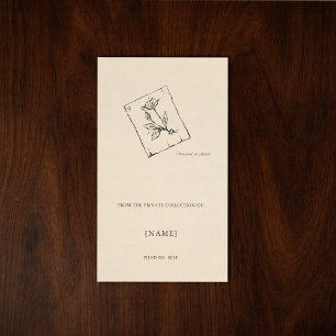 Pressed Rose- Ex Libris Bookplate -Library Label 