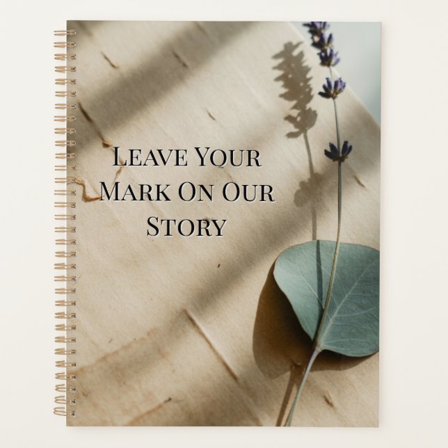 Pressed Rose Keepsake Guest Book | Heirloom Floral Planner (Front)