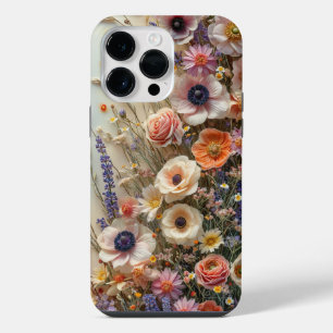 Pressed Wildflower Artistic Floral iPhone 14 Pro Max Case