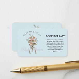 Pressed Wildflower Baby in Bloom Boho Baby Shower Enclosure Card