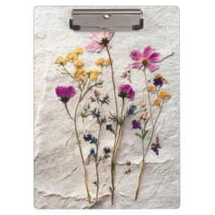 Pressed Wildflower Botanical Art Clipboard