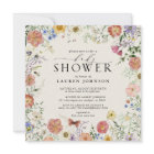 Pressed Wildflower Watercolor Floral Baby Shower