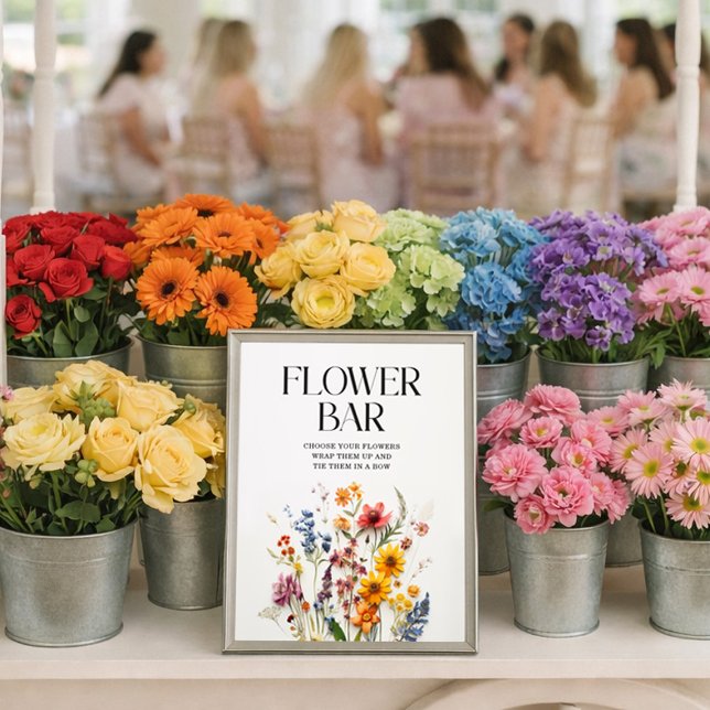 Pressed Wildflowers Baby Shower Flower Bar Sign (Creator Uploaded)