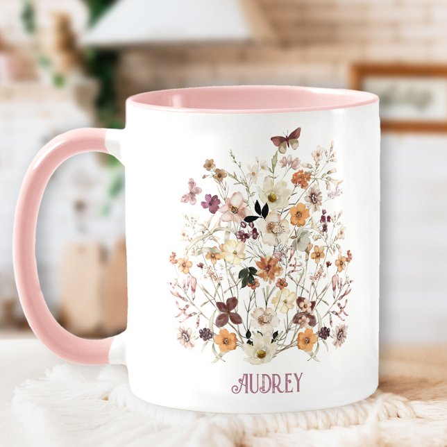 Pressed Wildflowers Botanical Floral Name Mug (Pressed Wildflowers Botanical Floral Name Mug)