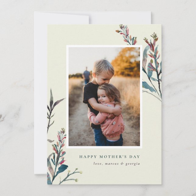 Pressed Wildflowers Mother's Day Card (Front)