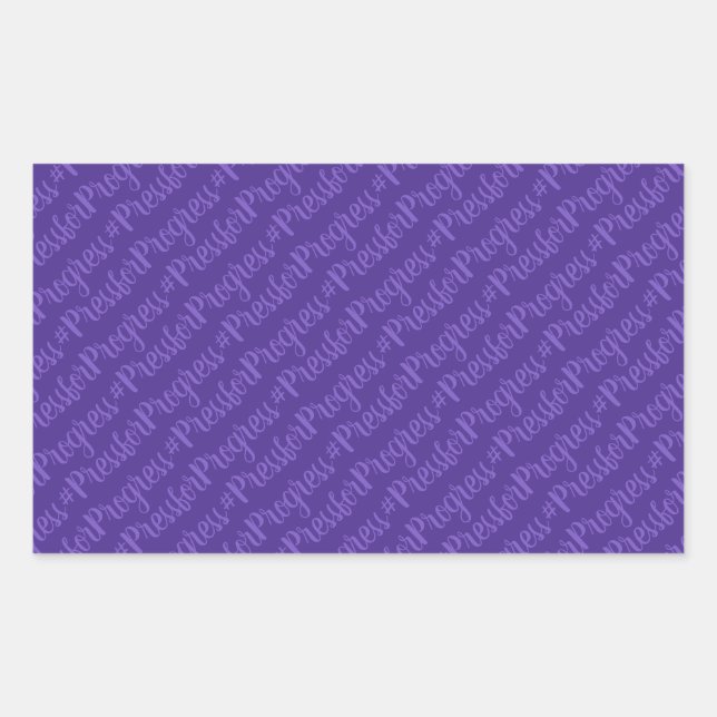 #PressforProgress HashTag International Womens Day Rectangular Sticker (Front)