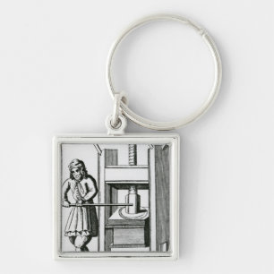 Pressing books key ring