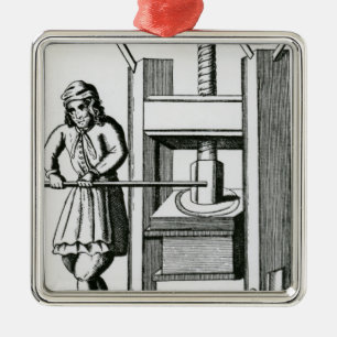 Pressing books metal tree decoration