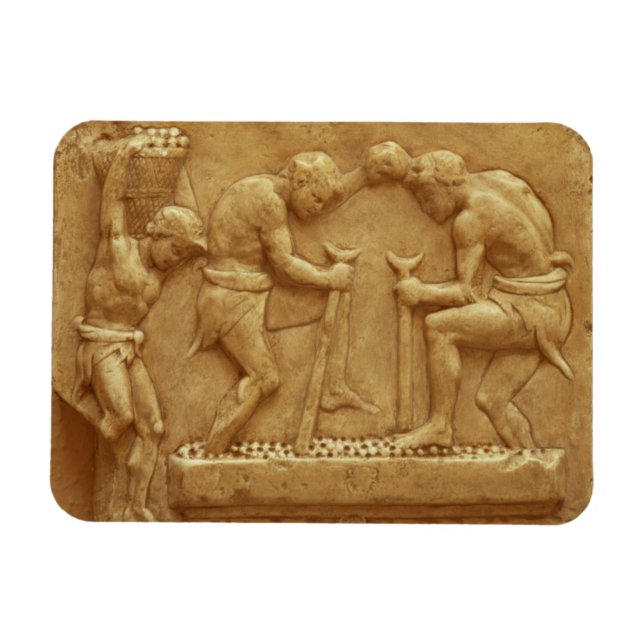 Pressing the Grapes (marble) Magnet (Horizontal)