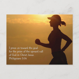 Pressing Towards the Goal Postcard