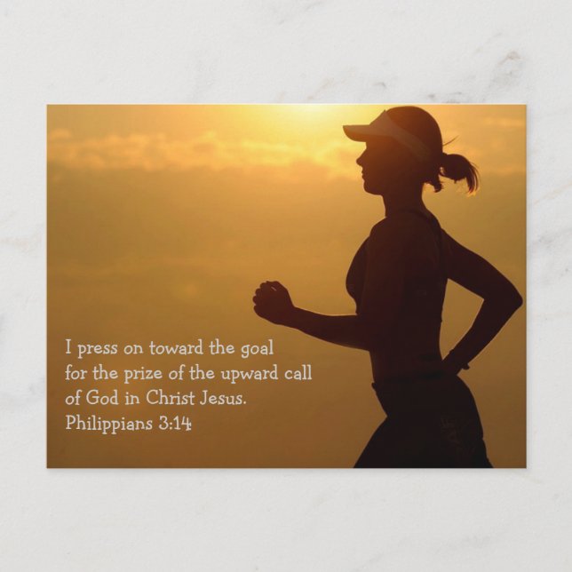 Pressing Towards the Goal Postcard (Front)