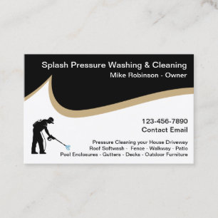 Pressure Cleaning And Washing Services Business Card