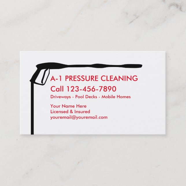 Pressure Cleaning Business Card (Front)