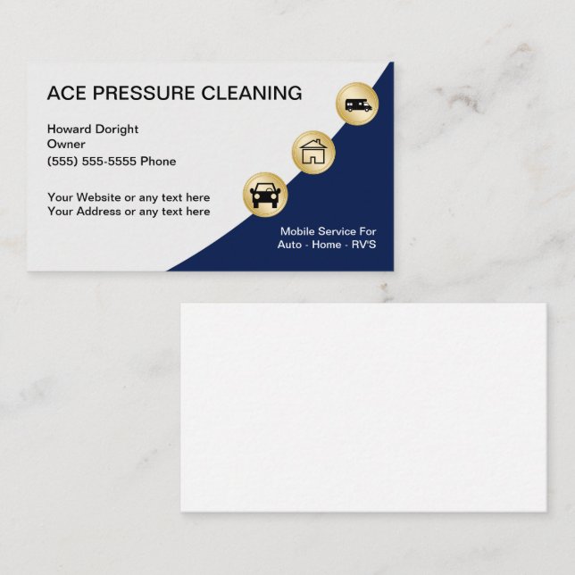 Pressure Cleaning Business Cards (Front/Back)