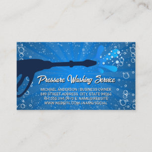 Pressure Cleaning   Soap   Water Spray Business Card