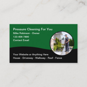 Pressure Cleaning Washing Theme  Business Card