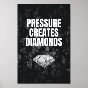 Pressure Creates Diamonds - Motivational Poster