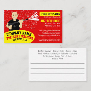 Pressure Power Washing & Cleaning Customisable Bus Business Card