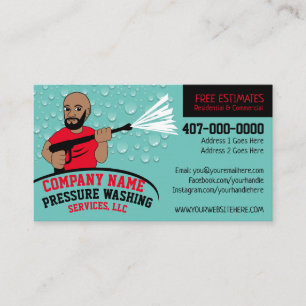 Pressure Power Washing & Cleaning Customisable Bus Business Card