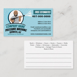 Pressure Power Washing & Cleaning Customisable Bus Business Card