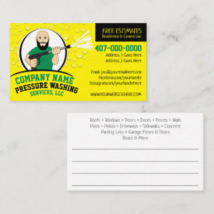 Pressure Power Washing & Cleaning Customisable Business Card