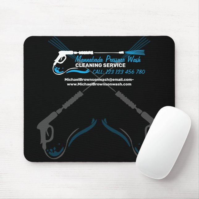Pressure Power Washing Cleaning Customisable Mouse Mat (With Mouse)