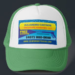 Pressure (power) Washing & Cleaning Template Truck Trucker Hat<br><div class="desc">Increase your visibility and neighbourhood presence while boosting sales with tthis professional pressure washing / power cleaning trucker hat design template to print and attract more possible clients. See matching business cards, t-shirts, signs and other possible products for precision branding. Edit by adding and remove information for more accurate branding....</div>