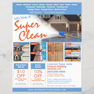 Pressure Power Washing Flyer EDDM Template