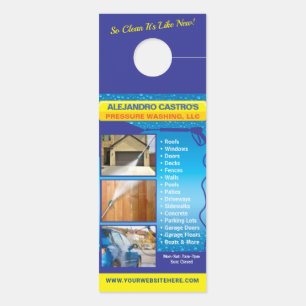 Pressure Power Washing Large Template Door Hanger
