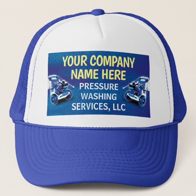Pressure Power Washing Template Trucker Hat (Front)