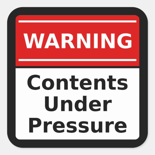 Pressure Warning Sticker (Front)