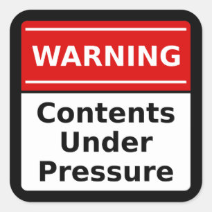 Pressure Warning Sticker