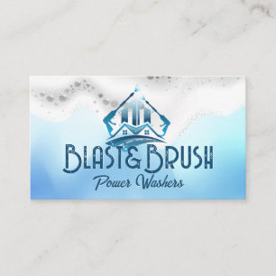 Pressure Wash Logo   Soap Suds Business Card