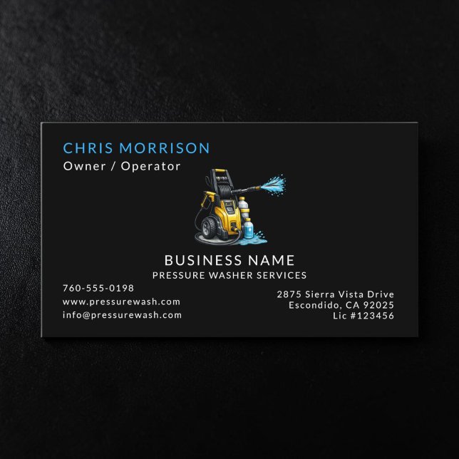 Pressure Washer Services Business Card (Creator Uploaded)