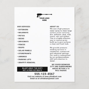 Pressure Washing Add Your Logo Flyer