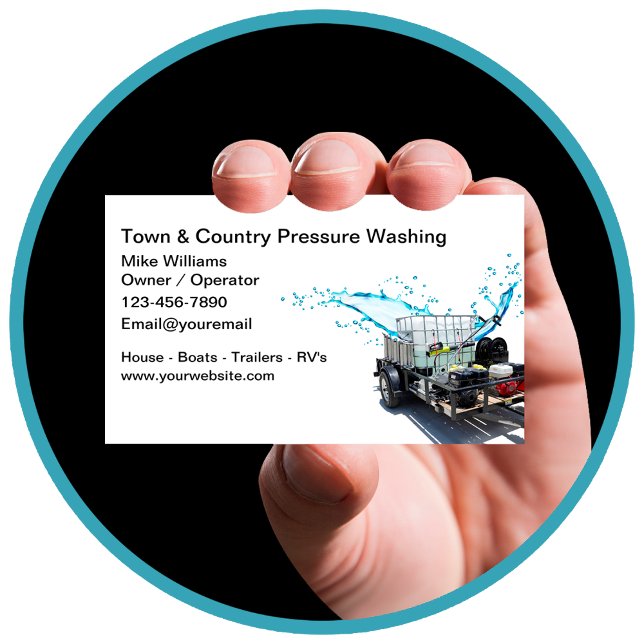 Pressure Washing And Cleaning Business Cards (Creator Uploaded)