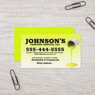 Pressure washing and Painting with details Busines Business Card