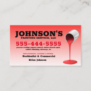 Pressure washing and Painting with details Busines Business Card