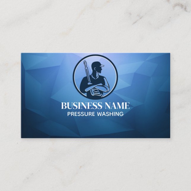 Pressure Washing Business Cards Template (Front)