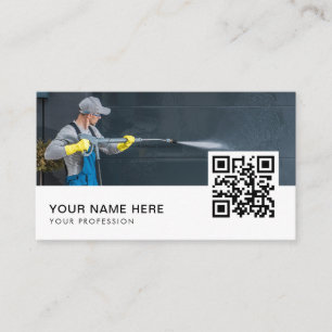 Pressure Washing    Cleaner   QR Code Business Card