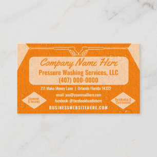 Pressure Washing & Cleaning Business Card Template