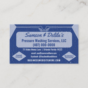 Pressure Washing & Cleaning Business Card Template