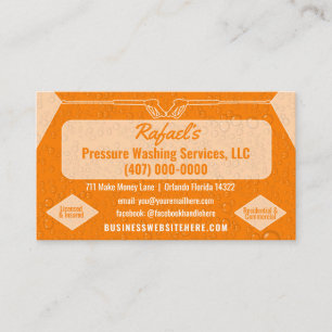 Pressure Washing & Cleaning Business Card Template