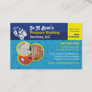 Pressure Washing & Cleaning Business Card Template